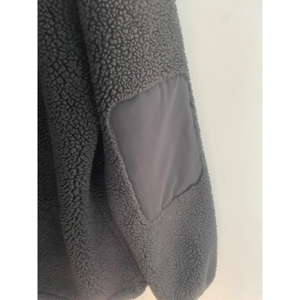 The North Face Campshire Sherpa Fleece Anorak Hoodie Black Women Medium Pullover